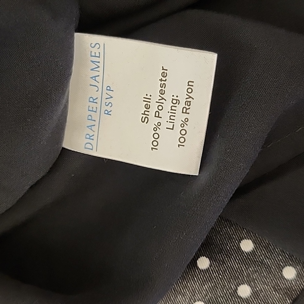 Draper james RSVP Tie Waist Maxi Dress Polca-dot Black ivory Size Large - Picture 6 of 14